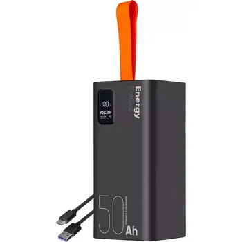 Powerbanka OBAL:ME EnergyPulse Powerbank 50000 mAh černá