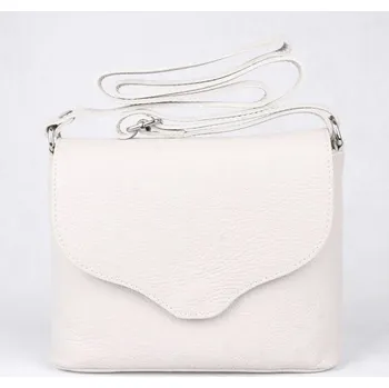 Kabelka Malá světlá latté kožená crossbody kabelka Vera Pelle no. 61