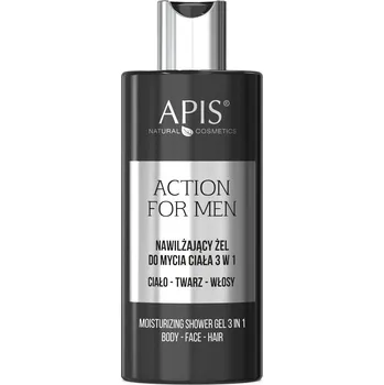Sprchový gel APIS, Hydratační tělový čisticí gel 3v1 pro muže 300 ml