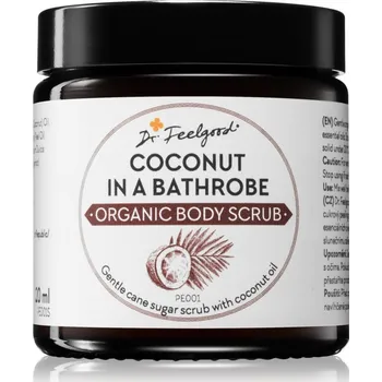 Tělový peeling Dr. Feelgood Organic Coconut in a Bathrobe cukrový peeling s kokosovým olejem 120 ml