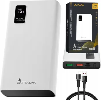 Powerbanka Powerbanka 10000mAh Fast Charging USB-C Extralink