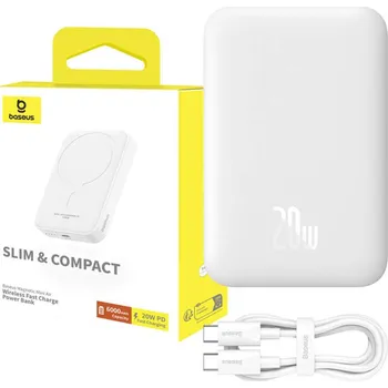 Powerbanka Powerbanka Baseus Magnetic Mini 6000mAh 20W MagSafe (bílá)